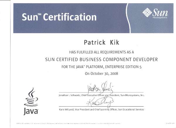 Sun Certified Business Components Developer Sun Certified Business Components Developer
